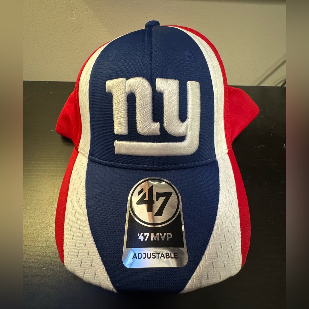 Adjustable 47’ MVP New York Giants Red White and Blue Hat